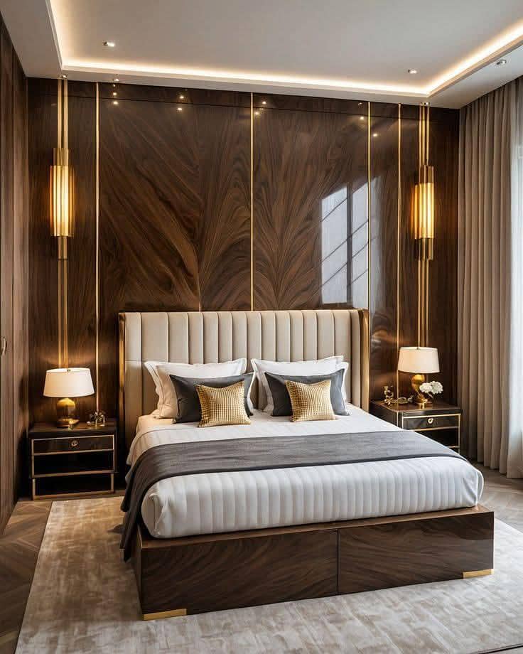 wardrobe design,wall panel,master wall,3d panel,febric wallpaper,bedro 13