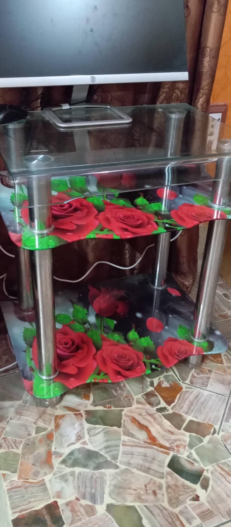Study/Computer Table Tempered Glass 0