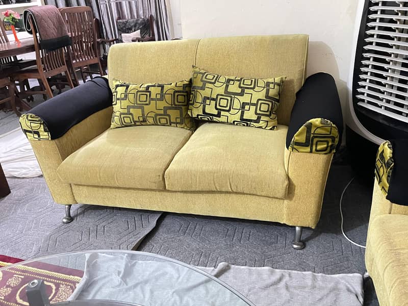 Outclass Large 7 Seater Sofa Set With expansive cushions 1