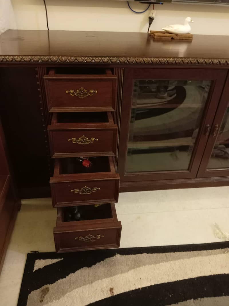 tv console solid wood 3