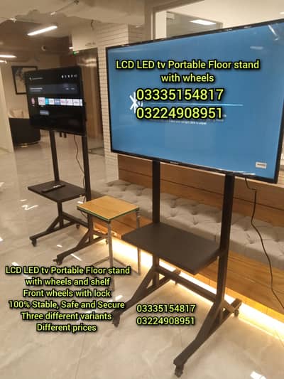 High quality LCD LED tv Floor stand with wheel For office home events