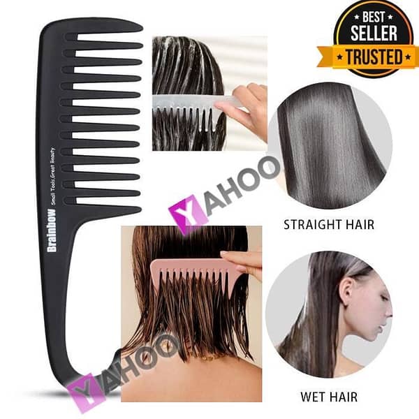 Large Wide Tooth Comb for Curly, Long, and Wet Hair Detangling