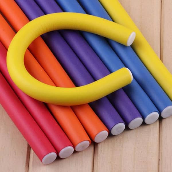 10 Pieces of RORASA Soft Hair Bendy Rollers for DIY Styling