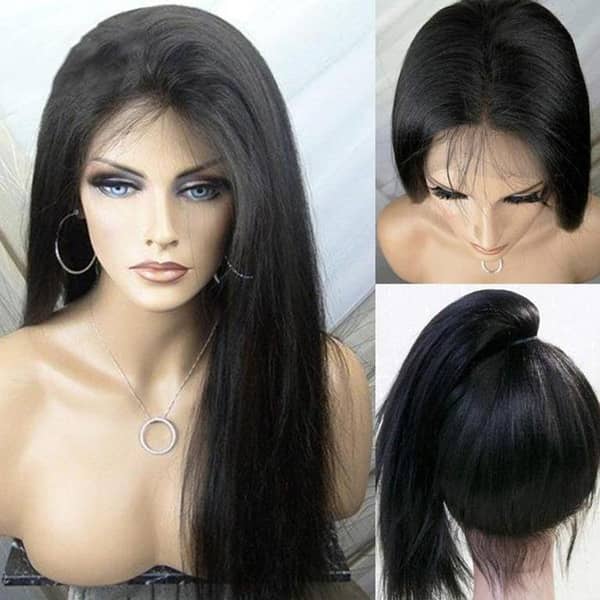 Natural Black Full Head Hair Wig for Women