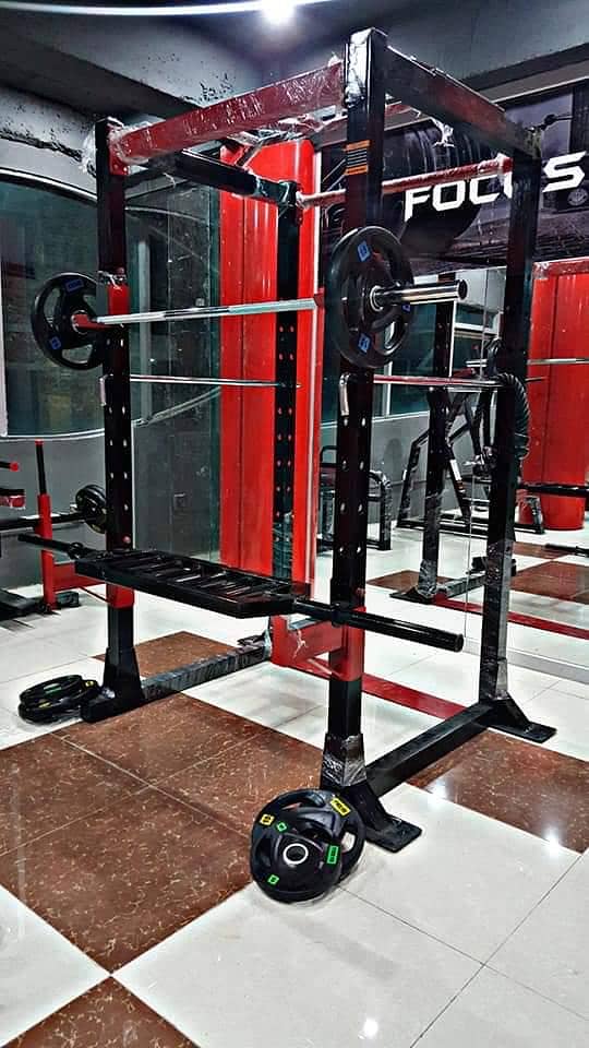 Squat Rack || Training Bench || Hack Squat machine || Jump Rope 5