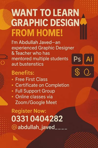 Graphic Designing Course – Learn Photoshop & Illustrator (Online)