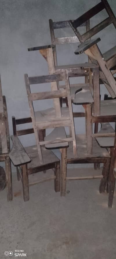 wooden school chairs