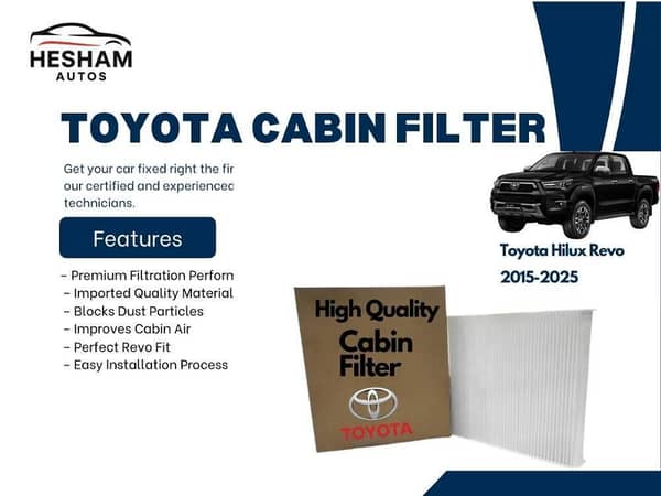 Toyota Hilux Revo 2015-2025 Cabin Filter - Premium Quality Imported Filter