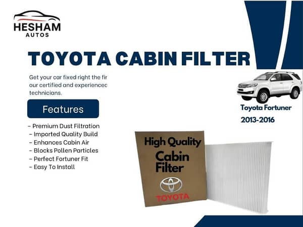 Toyota Fortuner Cabin Filter (2013-2016) - Premium Quality Replacement