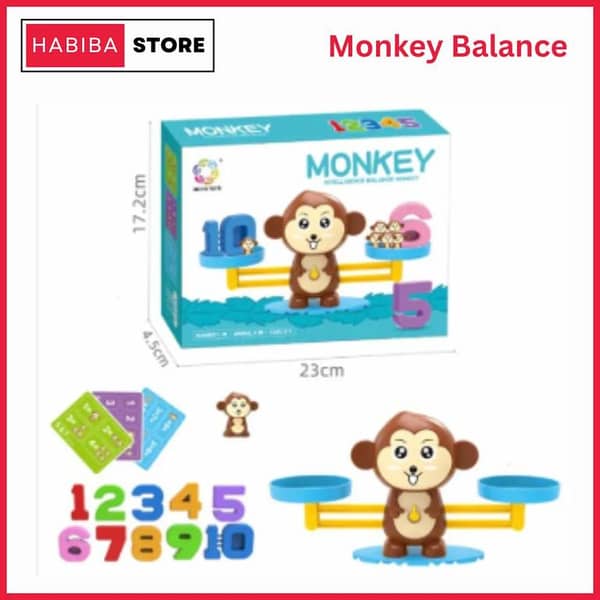 Monkey Balance Math Game for Kids - Educational Number Toy for Learning Basic Math Skills