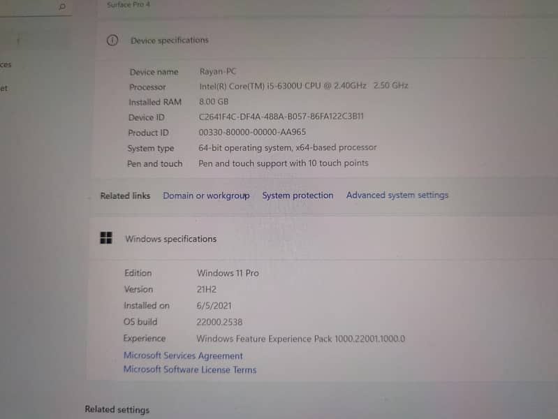 Microsoft surface pro 4 7