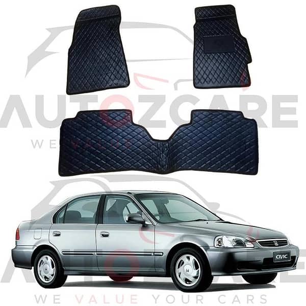 Honda Civic 7D Floor Mat ( Flat Style ) 3PCS - Model 1996-2001