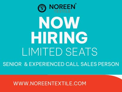 Job Offer for Expert Call Sales Person [Gents Unstiched Fabric]