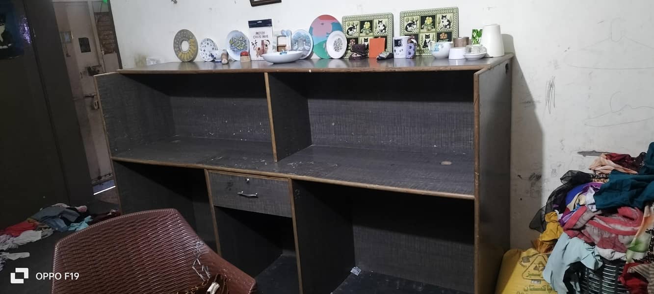 Large Wooden Study / office Work Table laptop computer 0