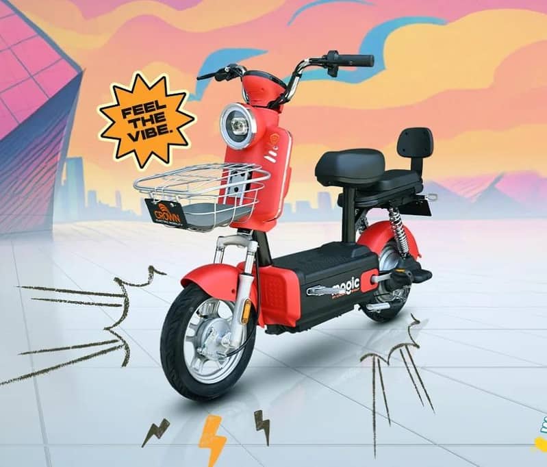 Crown Magic Electric Scooty 2025 Model New Zero Meter 0