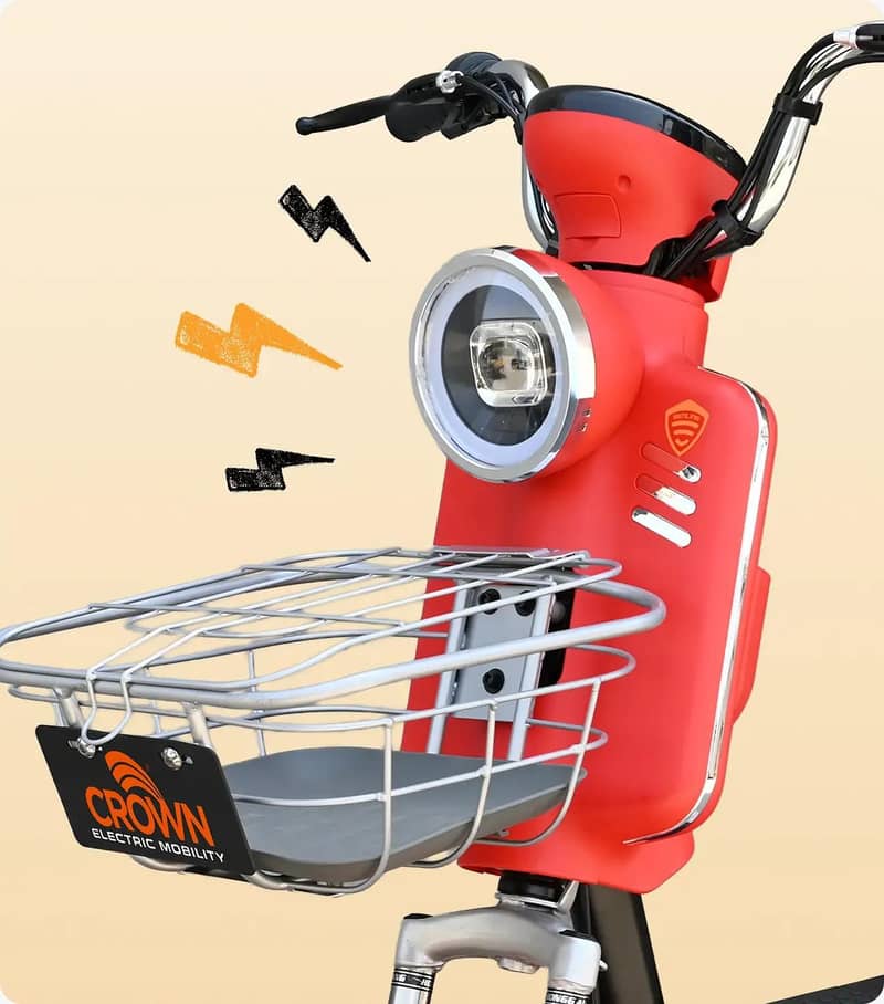 Crown Magic Electric Scooty 2025 Model New Zero Meter 3