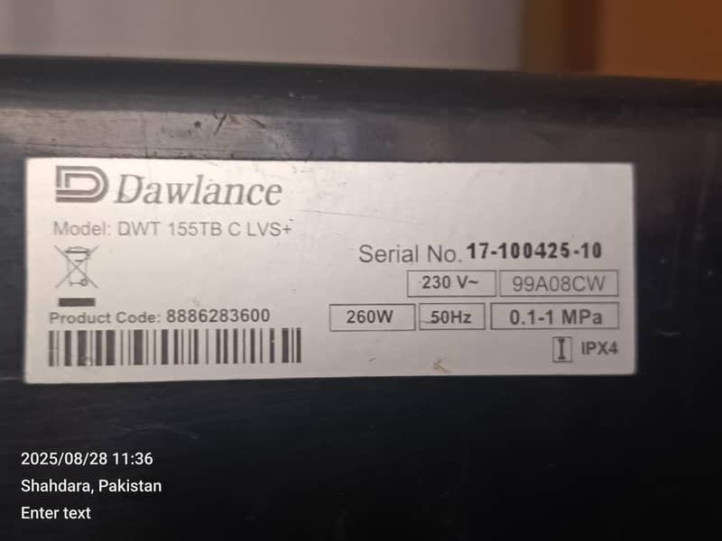 dawlance Automatic washing machine 2