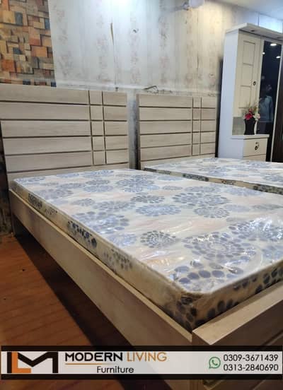 Stylish 2 single beds best quality in your choice colours