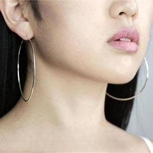 Women's Round Hoop Earrings