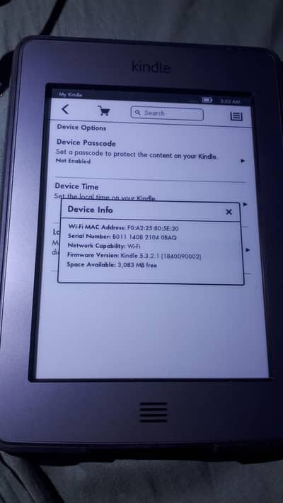 Amazon Kindle touch and audio speech