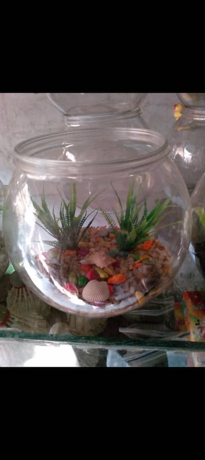 fish bowl with decoration
