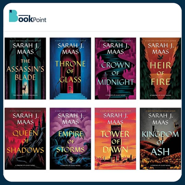 Throne of Glass Series by Sarah J. Maas - Complete Collection with Crown of Midnight, Heir of Fire, and More