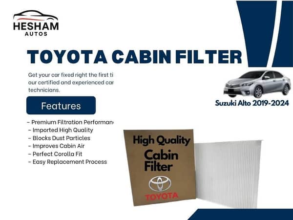 Toyota Corolla Premium Cabin Filter for 2014-2018 Models - Imported