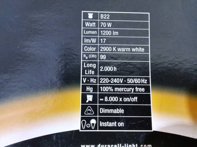 Duracell Halogen Dimmable Bulb 5