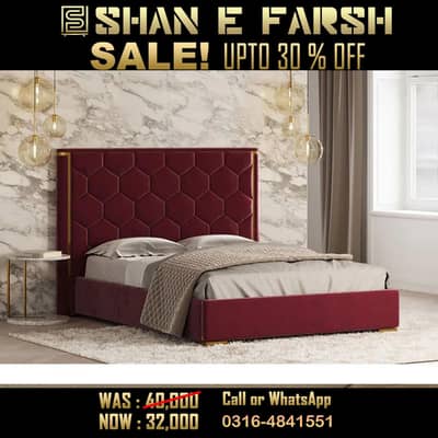 Full Poshish Bed set | King size bed | Beds in Lahore| Double bed set