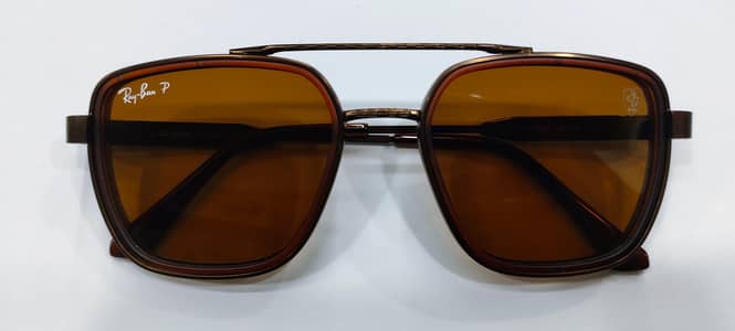 Ray-Ban Polarized Metal Sunglasses | Premium Brown Shade