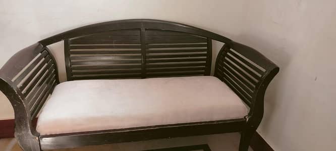 wood 5 seater sofa set