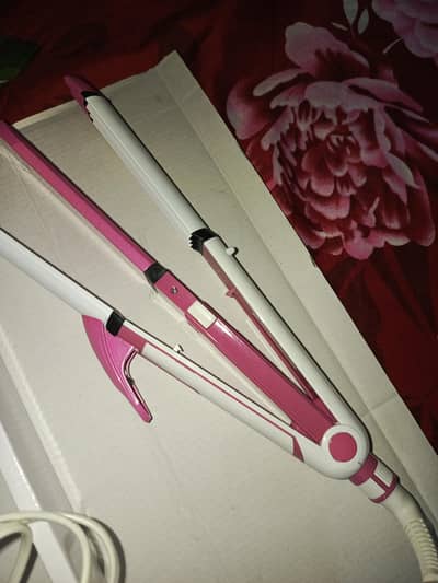 Kemei 3 in 1 Hair Styler – Straightener, Curler & Crimper