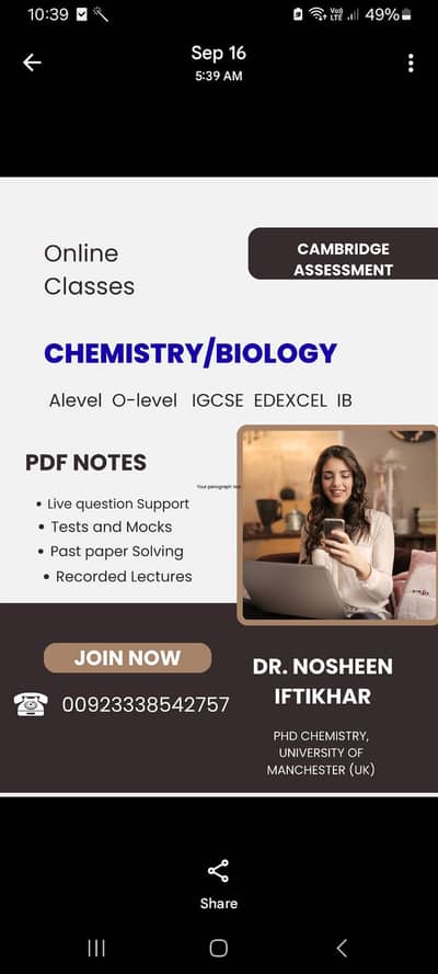 online tutoring chemistry and biology