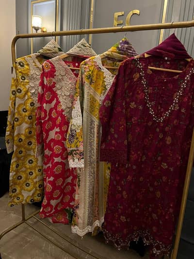 Lawn embroidered stiched 3 pieces m l xl available  price:6000