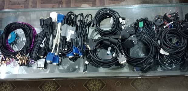ALL TYPE OF BRANDED COMPUTER CABLES POWER/VGA/HDMI/DP AND CONVERTERS