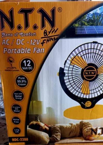 Brand New 12V DC portable fan Box Packed