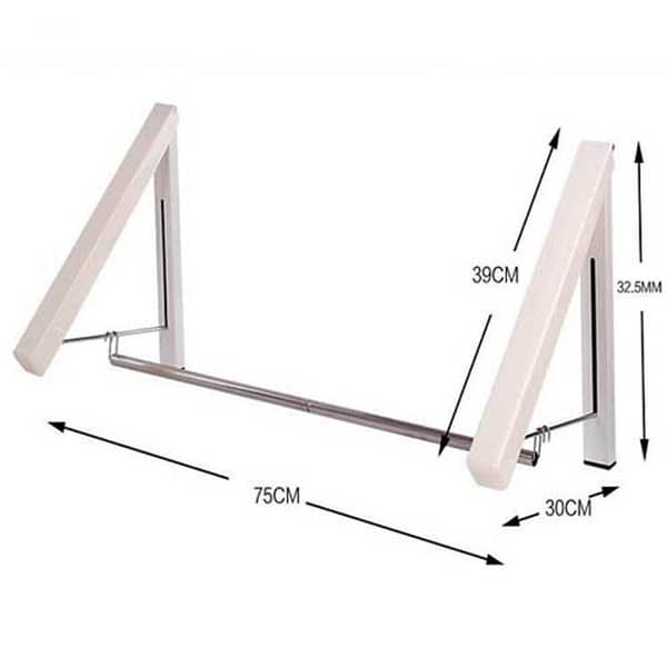 Wall-Mountable Hidden Dual Clothes Hanger with Drying Rack in Pakistan