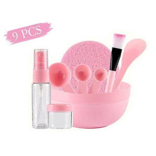 9in1 Face Mask Mixing Bowl Set DIY Facial Mask Mixing Bowl Brush Spoon Stick Face Mask Mixing Tool Sets in pakistan