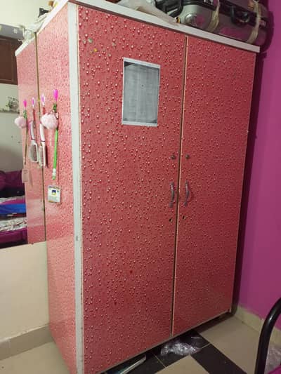 Two door wooden wardrobe