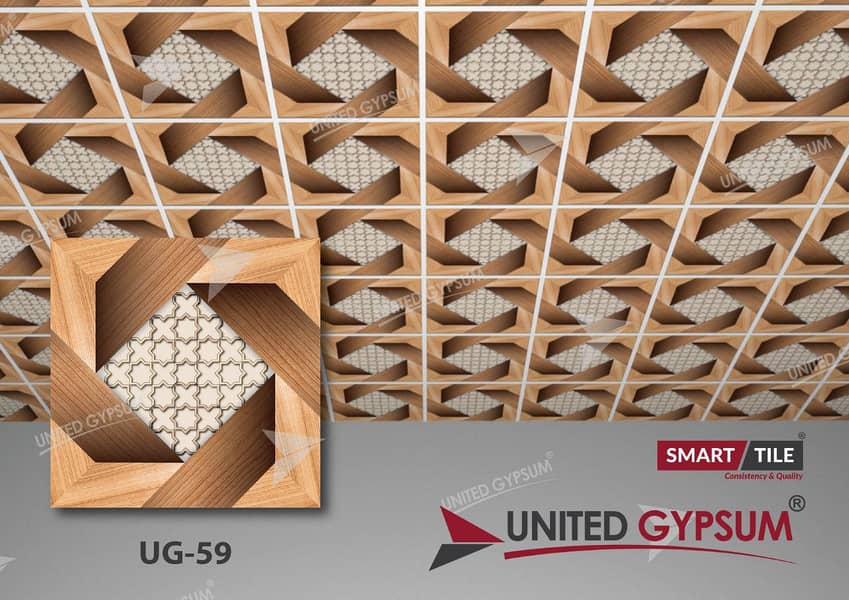 False ceiling - Pvc wall panel - Wpc wallpanel - 2 by 2 Ceiling 9