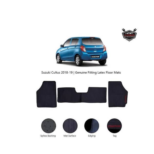 Custom Fit Latex Rubber Floor Mats for Suzuki Cultus (2017-Present) – Durable and Easy to Clean