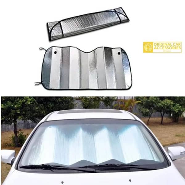 Universal Car Windscreen Sunshade 130 by 60 CM, For Hatchback ,Small Cars ,,Anti heat material -Universal Car Sun shade 130 by 60 CM