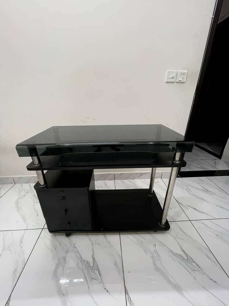 Glass top computer and study table 0