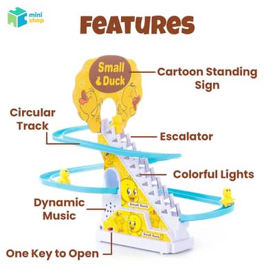 Small Ducks Climbing Toys, Electric Ducks Chasing Race Track Game Set,