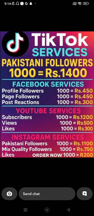 tiktok Followers views likes