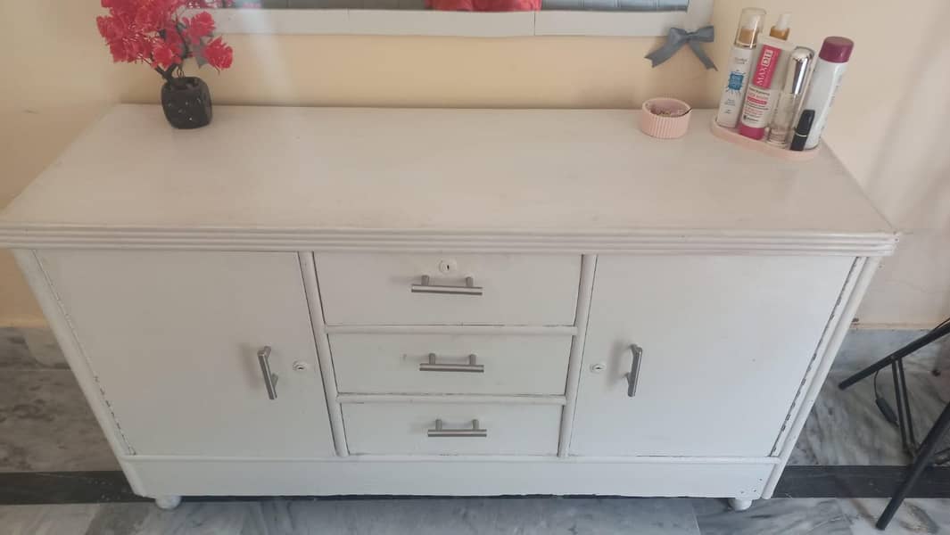 solid wood dressing console with mirron 4