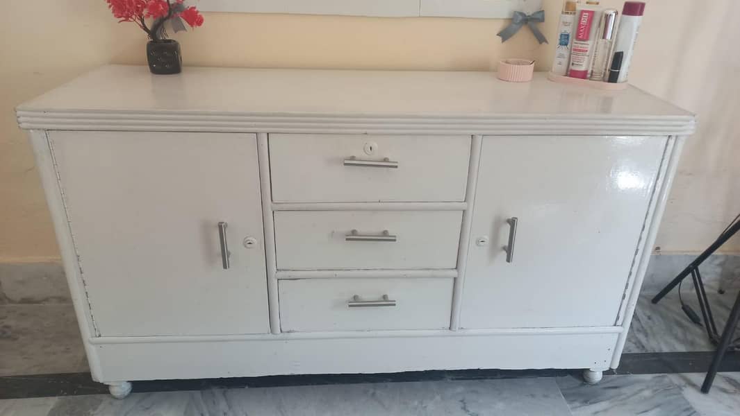 solid wood dressing console with mirron 6