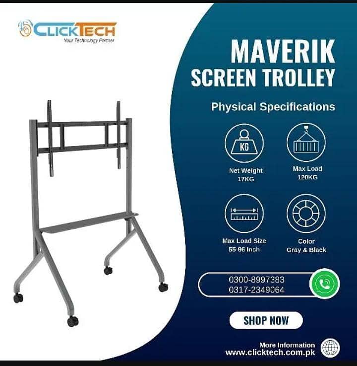 Maverik Interactive flat panel trolley 2