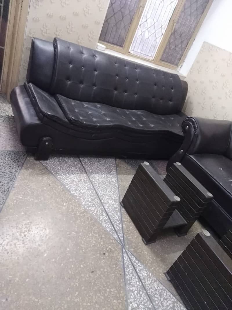 leather sofa set 3+1+1 5