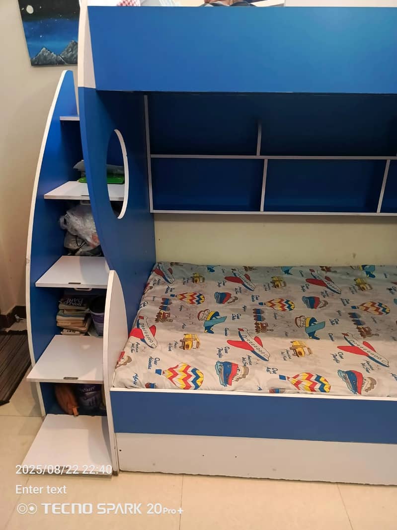 buck bed, study table and rack 2